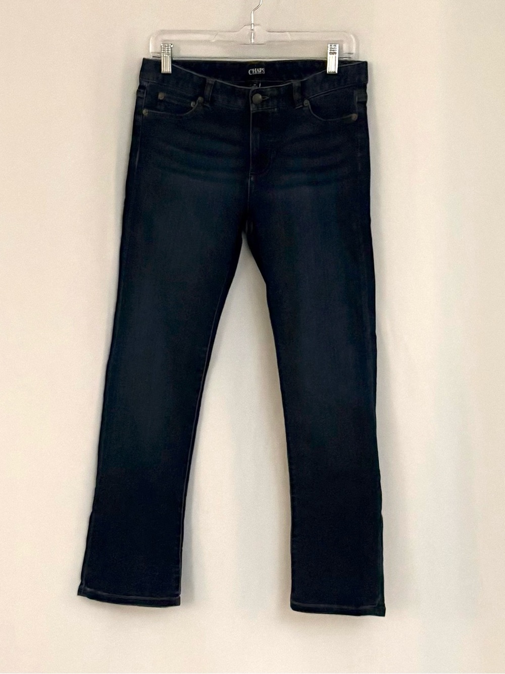 Chaps Petite Dark Blue Wash Straight Leg Jeans